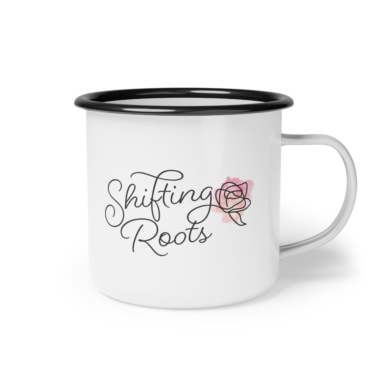 Enamel Camp Cup - "Shifting Roots" Logo