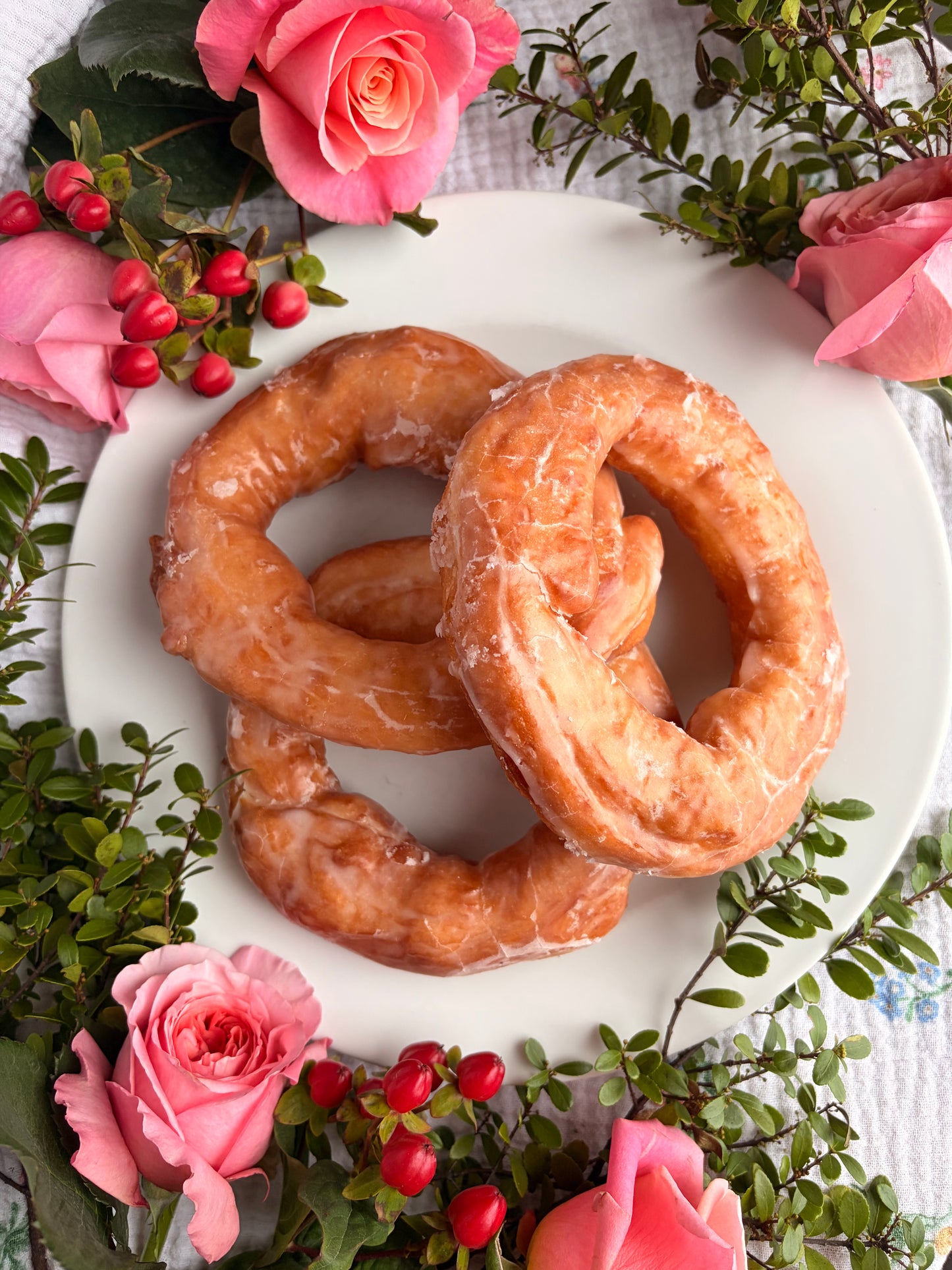Valentines Day Spudnuts and Flowers